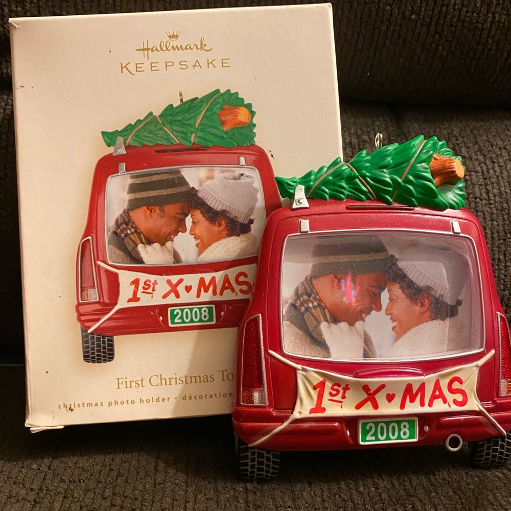 Hallmark first Christmas ornament/frame 2008